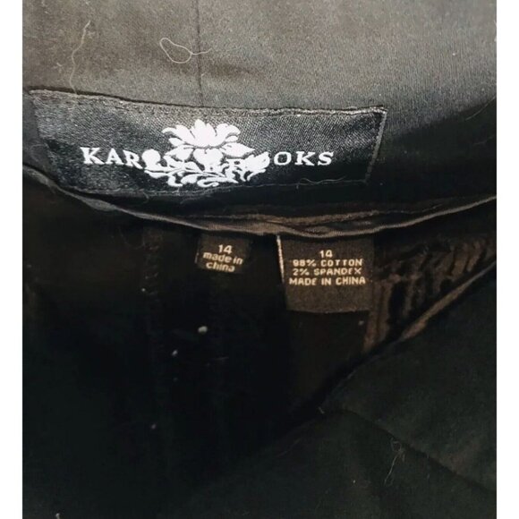 Karen Brooks Womens Sz 14 Plus Black Capris Crop Pants Dressy Summer Office - Picture 5 of 5